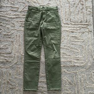 Loft high waisted fringe bottom pants